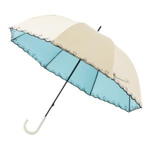 ビューランス Beaurance 刺しゅう晴雨兼用パラソル（折りたたみ傘