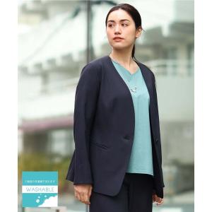 未使用品　近年モデル　J.PRESS　BAHARIYA　ノーカラーパンツスーツ J.PRESS（J.プレス） ジャケット ノーカラージャケット 「スーツ