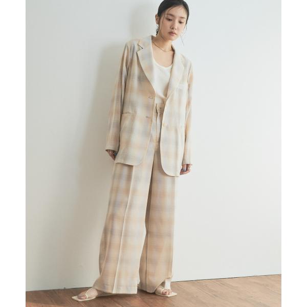 【Audrey and John Wad】シアーオンブレーチェックジャケット