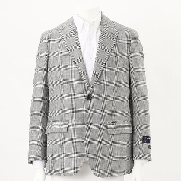 【stanley blacker】】2釦シングルジャケット グレー×チェック 軽量