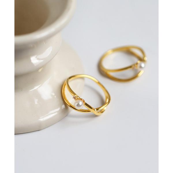 パールクロスラインリング[ジャルビジュー]