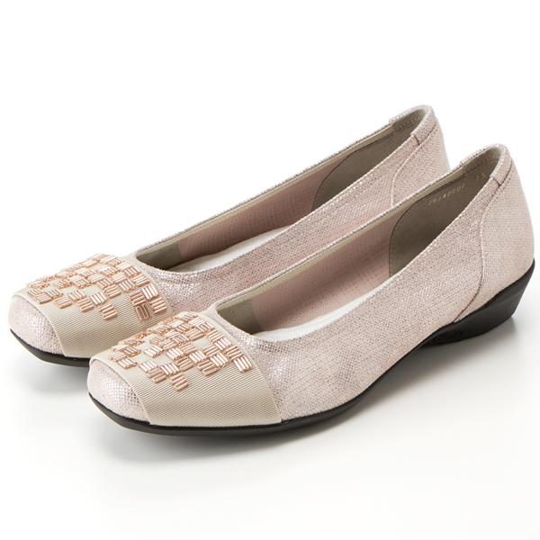 ジオメトリックモチーフスタイリッシュコンフォートパンプス