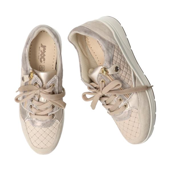 IMAC◆3.5cmヒール◆サイドジップイントレチャート風スニーカー