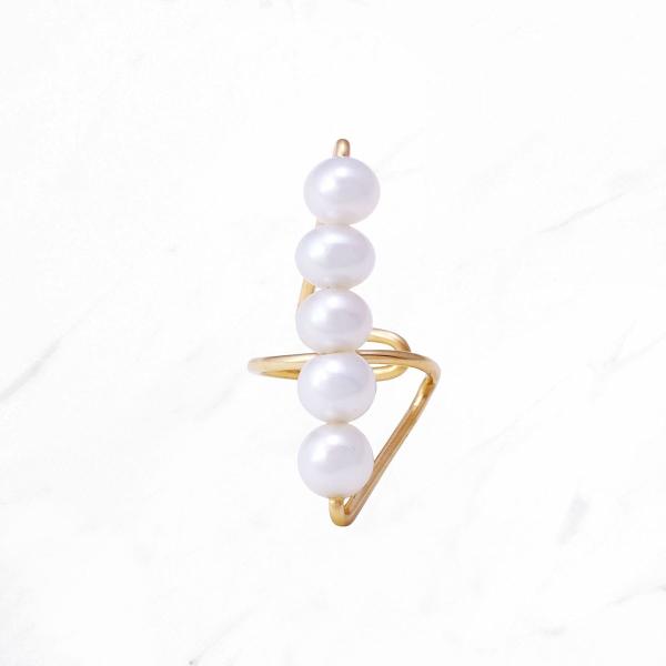 クインテットパールイヤーカフ