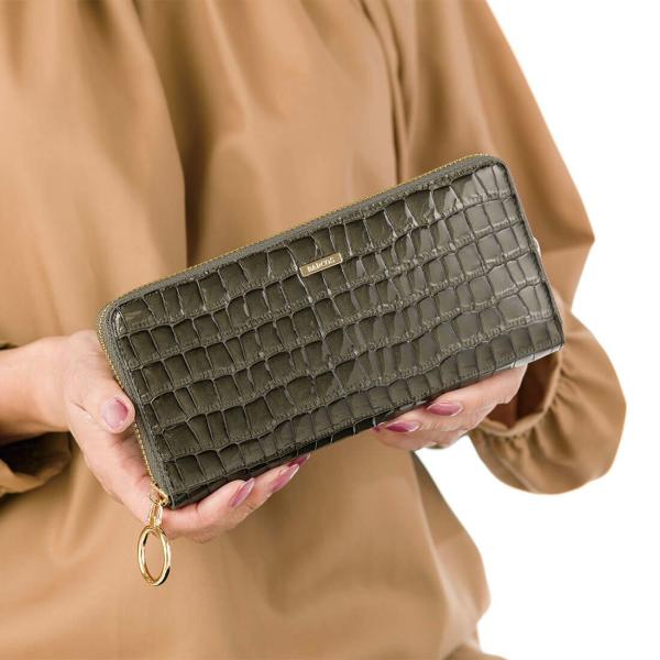 【BARCOS/バルコス】ソフトステンドガラスレザーラウンド型財布