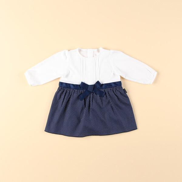 ワンピースデザイン　長袖カバーオール(70-80cm)