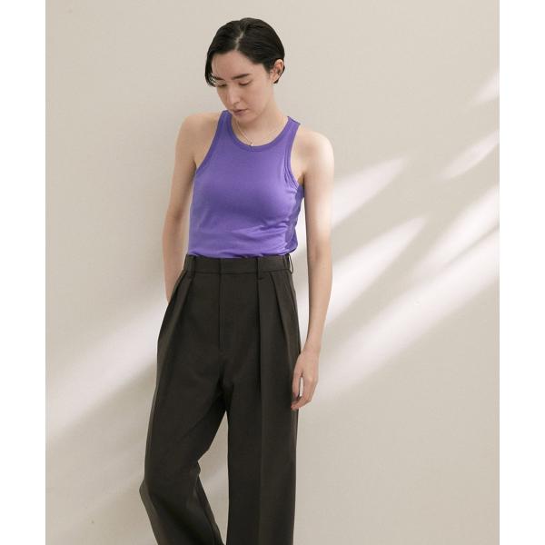 【Smile Cotton】カップ付きアメリカンスリーブタンクトップ