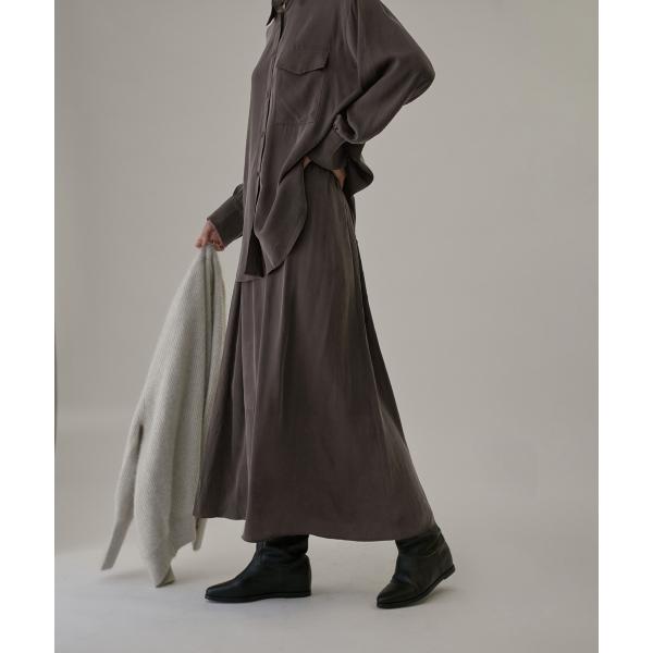 シルクフレアースカート【セットアップ対応】【洗える】