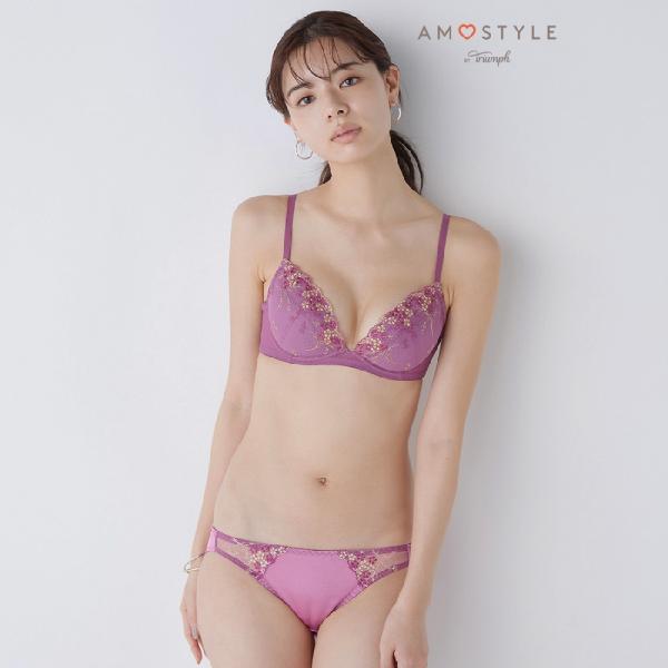 エントリーコレクション  寄せブラ＆ショーツセット ナイトスカイブーケ 503 B-Dカップ