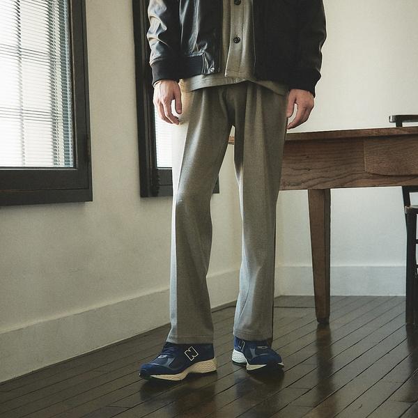 【セットアップ対応】T/R フランス綾 2タック ワイドパンツ【予約】