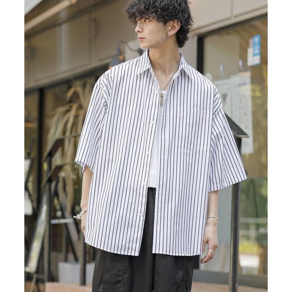 高密度コットン ブロード / オーバーサイズ ルーズシャツ（半袖）