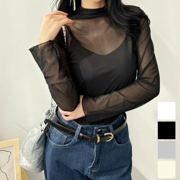 【重ね着用アイテム】 シアー素材のインナーウェアー