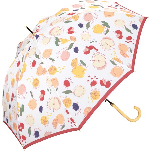 【Wpc.】雨傘 フルーツペインティング 58cm 晴雨兼用 傘 レディース 長傘