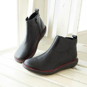 トミエコ Tomieco ウエスタンライクなミドルブーツ （BLACK