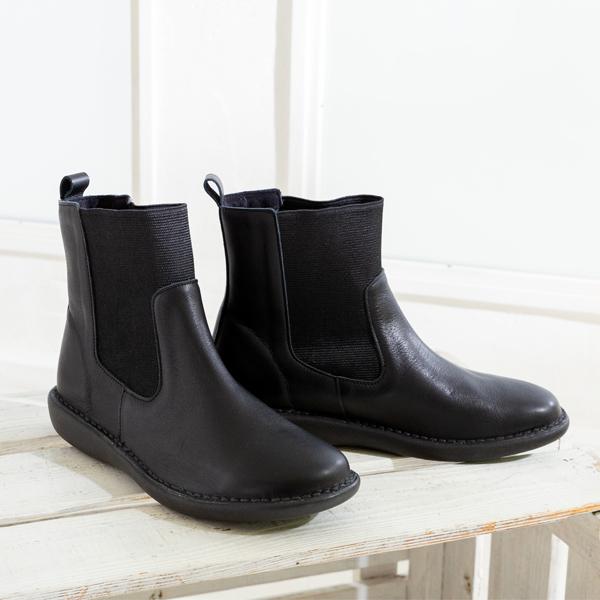 本革 軽量サイドゴアショートブーツ
