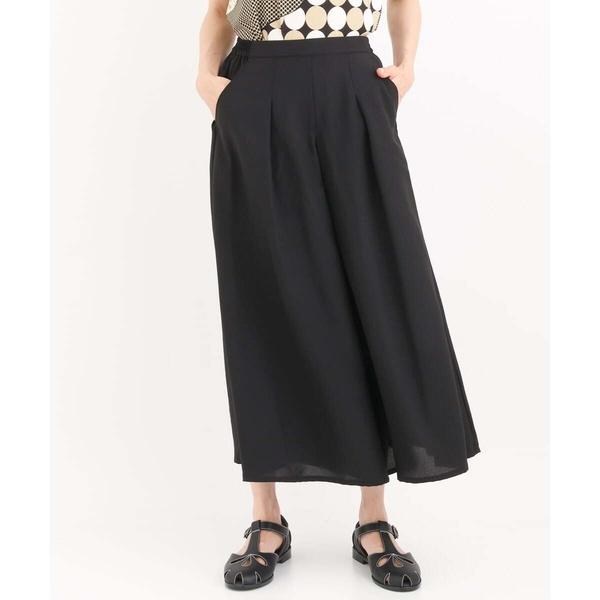 【小さいサイズ/洗濯機で洗える】リネンライクボリュームフレアパンツ