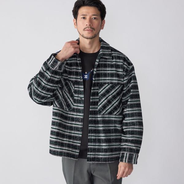 【WEB限定】SHIPS: モール チェック ダブルポケット CPO シャツ ジャケット
