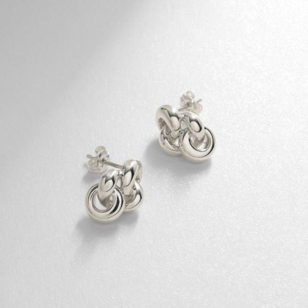 シルバー ニッティングモチーフ ピアス