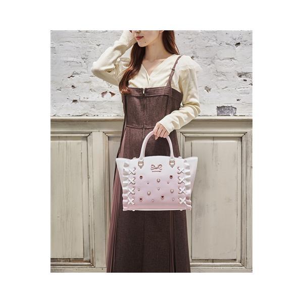 レースアップハートビジューグラデーションフラッタ―(小)