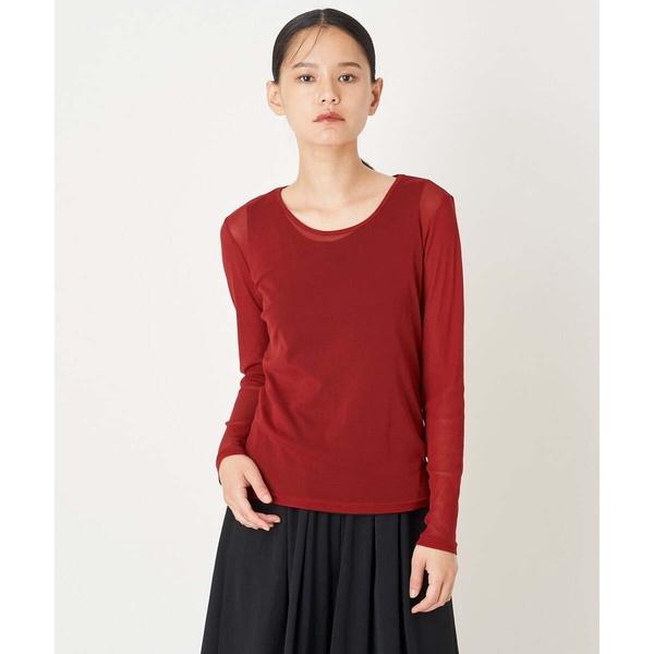 【小さいサイズ】チュール丸首カットソー