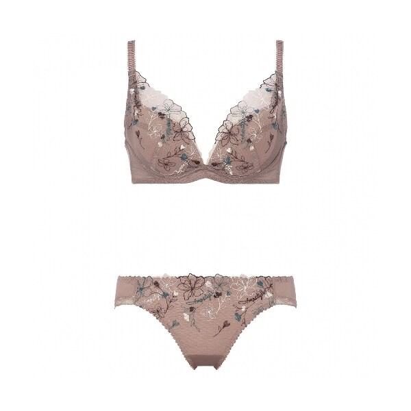 チャーミングラマースリムラインDeepV ブラ＆ショーツセット 1410  B-Dカップ