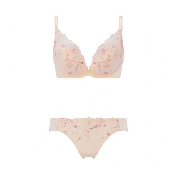 チャーミングラマースリムラインDeepV ブラ＆ショーツセット 1410  B-Dカップ