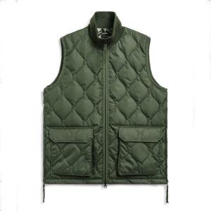 TAION（タイオン） ミリタリー ハイネックWジップ ダウンベスト ソフト