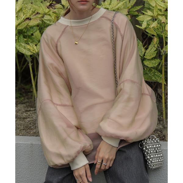 シアーレイヤード裏毛スウェット