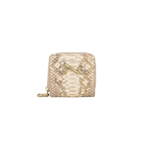 ラウンドジップ フォールデッド ウォレット ダイヤモンドパイソン 二つ折り財布