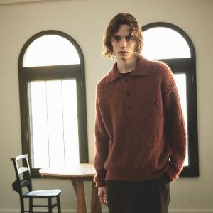オーラリー AURALEE 19AW 日本製 HARD TWIST MERINO KNIT BIG POLO