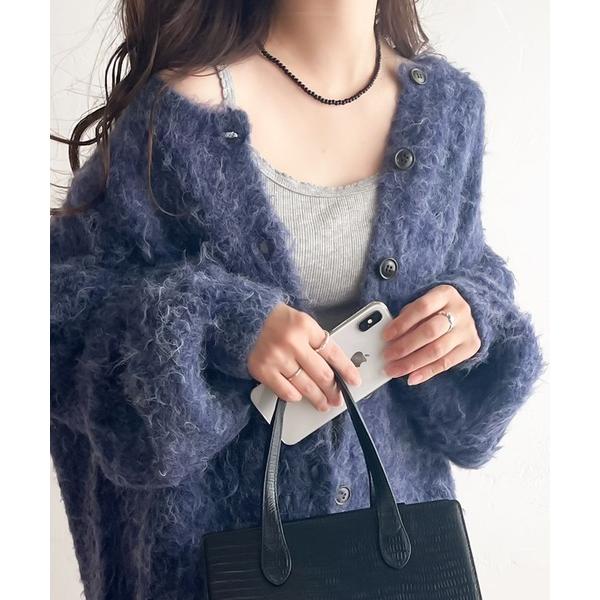 《Javaジャバコラボ》大人ふんわり 3way貴族式起毛クルーネックカーディガン