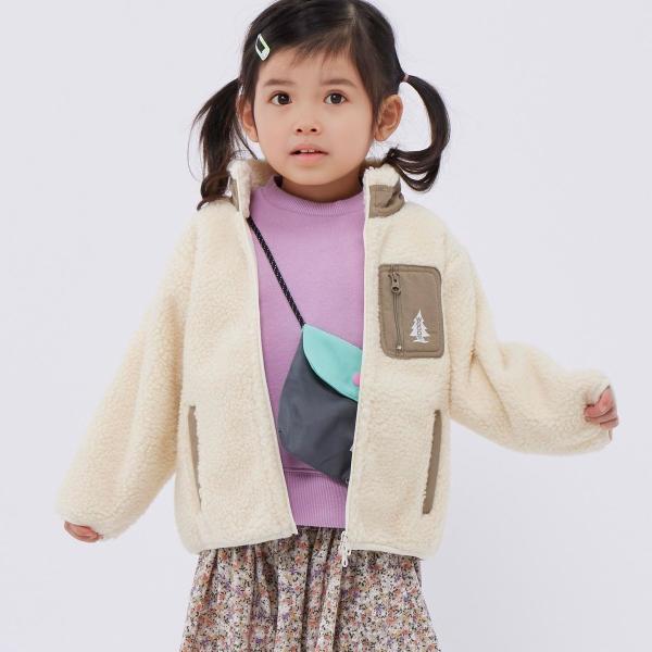 【SHIPS Colors別注】WOODS:スタンド ボア ブルゾン（80cm~130cm）