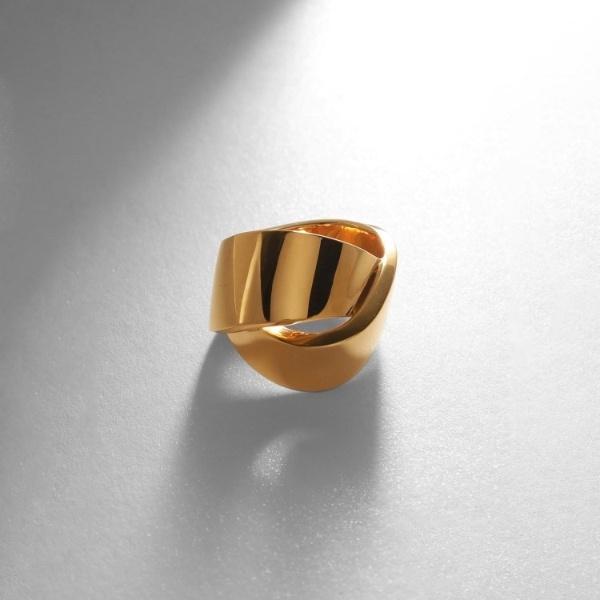 シルバー フォールディングリング オーバーラップ リング GP