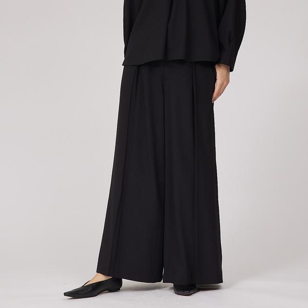 【セットアップ対応】アセテートジョーゼットタックパンツ