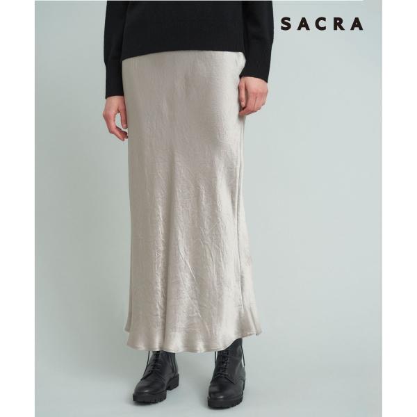 【SACRA】アセテートサテン スカート