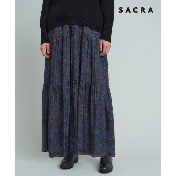 【SACRA】ブラードペイズリー スカート