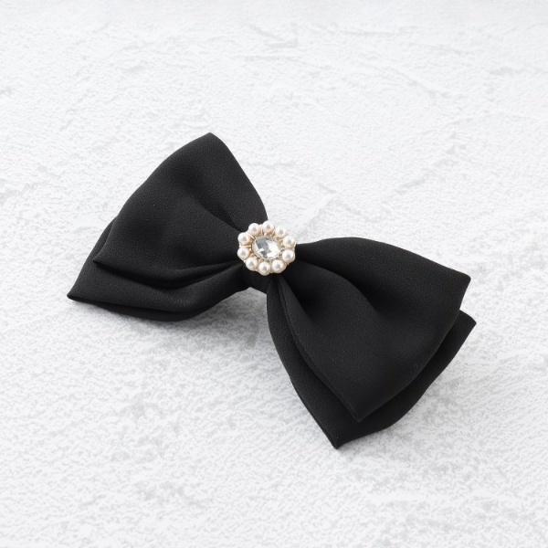 ビジュー付きリボンバレッタ