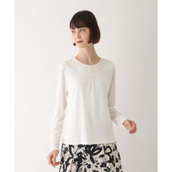 【小さいサイズ/洗える】ネックコンシャスデザインカットソー