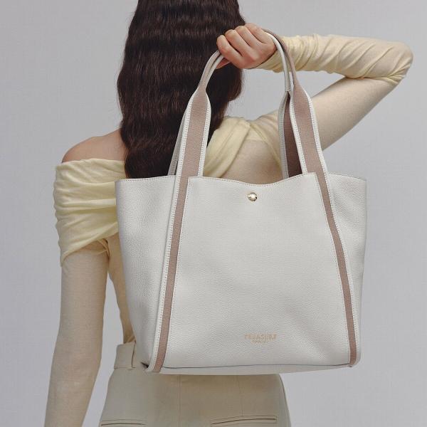 ソフトシュリンク テープハンドル A4 トート バッグ