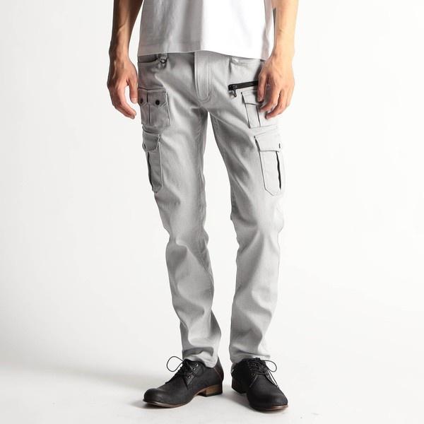ガムストレッチ多ポケットカーゴパンツ