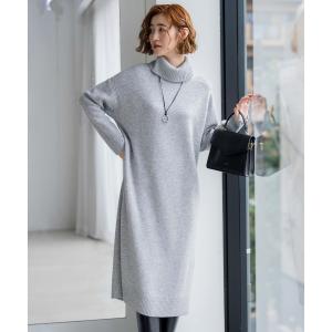 23区 ワンピース 「洗える」ウールカシミヤ タートルネック ニット