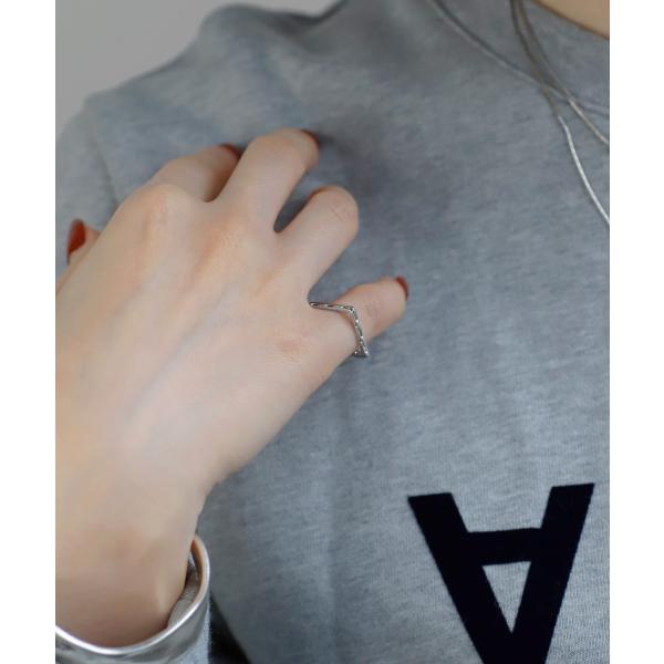 チェーンモチーフスクエアピンキーリング