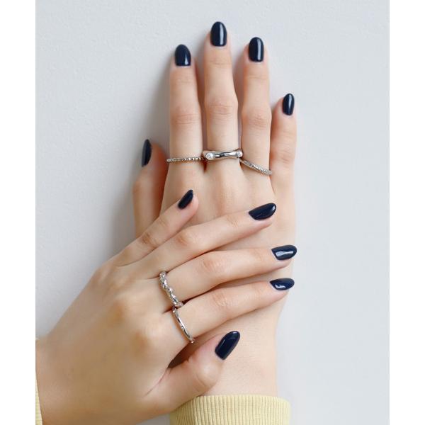 ビジュー×パールデザインリング[5本セット]