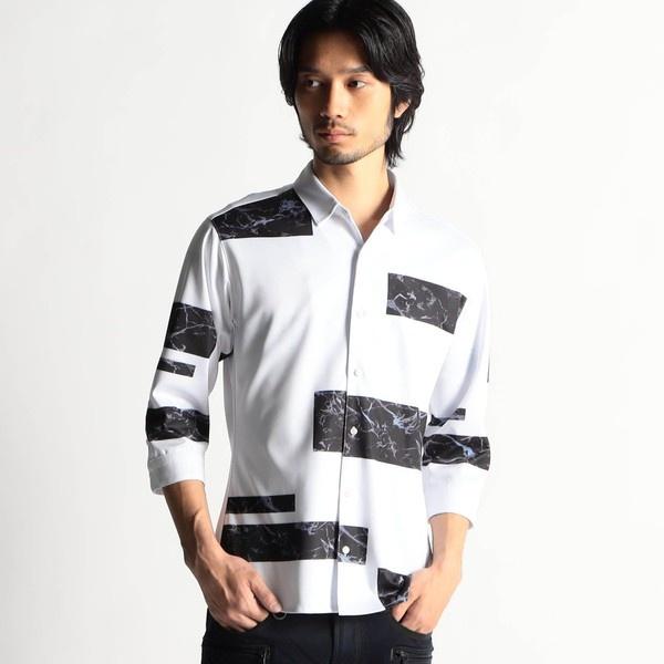 ハイストレッチポンチ　パーツプリントシャツ