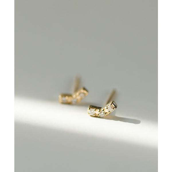 petit・シャープラインダイヤピアス