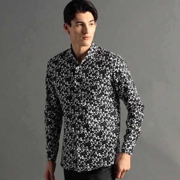 グラフィカルプリント カッタウェイカラーシャツ