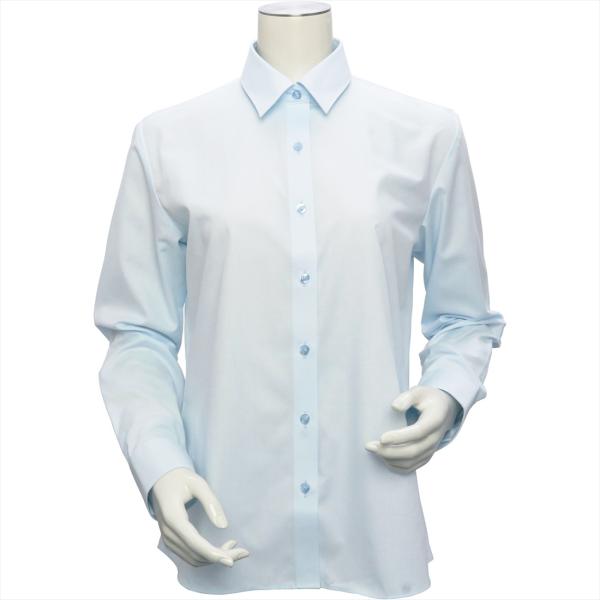 形態安定 レギュラー衿 長袖 レディースシャツ