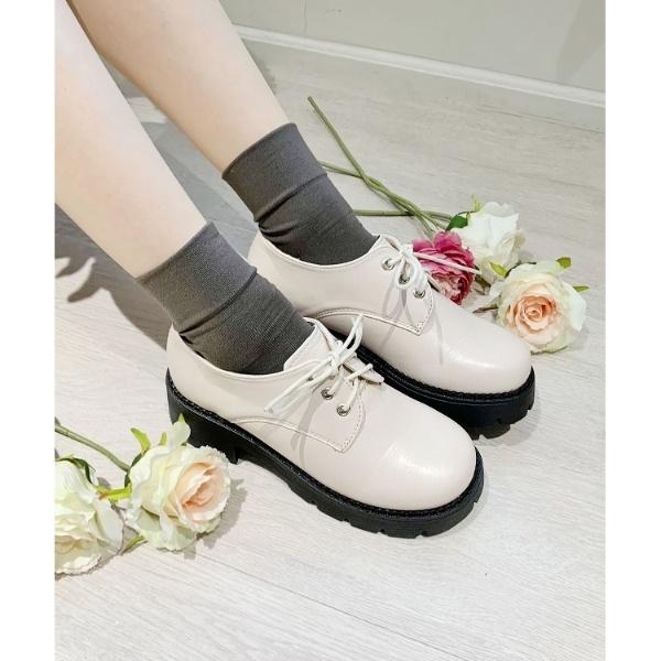 【抗菌・消臭】レースアップオックスフォードパンプス