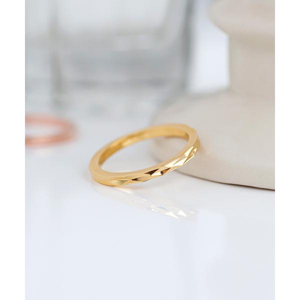 ダイヤカットピンキーリング