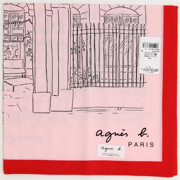 【50×50cm】プリントハンカチ （レディース）（agnes b.）